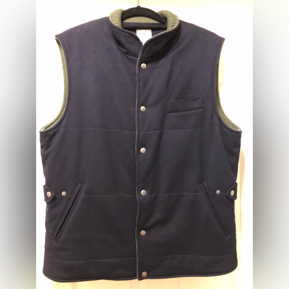 Peter Millar  Men's Wool Navy Vest Jacket - made in Italy Size M